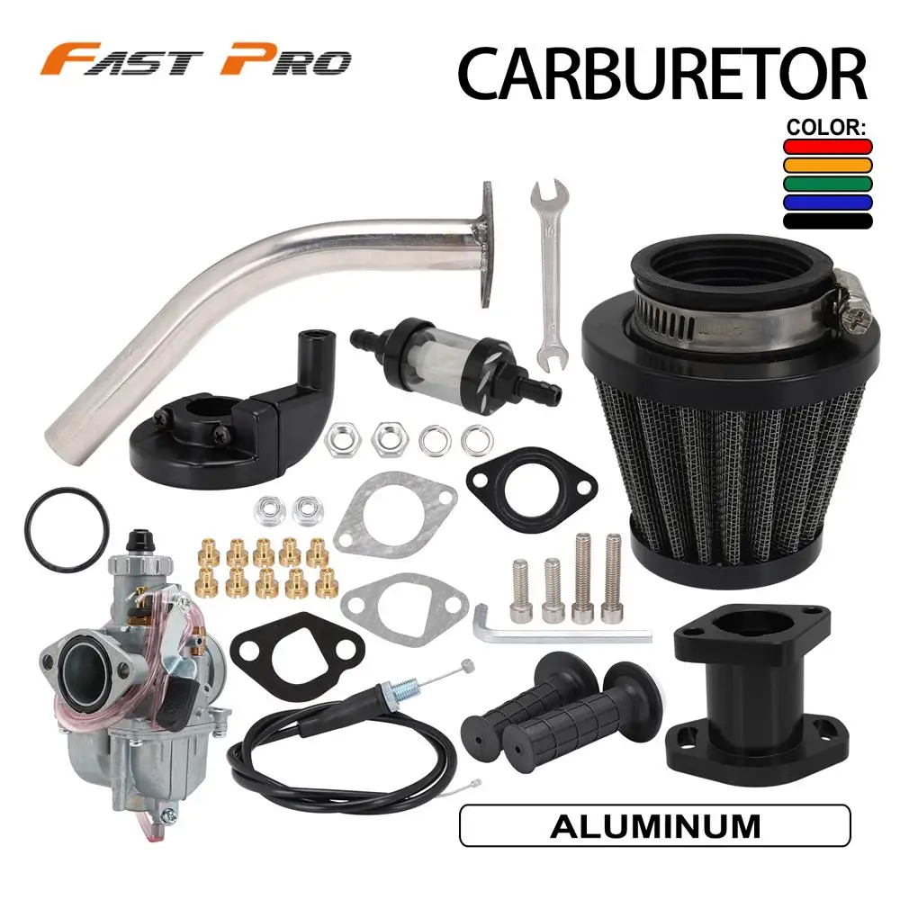 Motorcycle Aluminum VM22 Carburetor Carb Performance Intake Manifold Air Filter Exhaust Pipe Kit For universal
Motorcycle Aluminum VM22 Carburetor Carb Performance Intake Manifold Air Filter Exhaust Pipe Kit For universal
