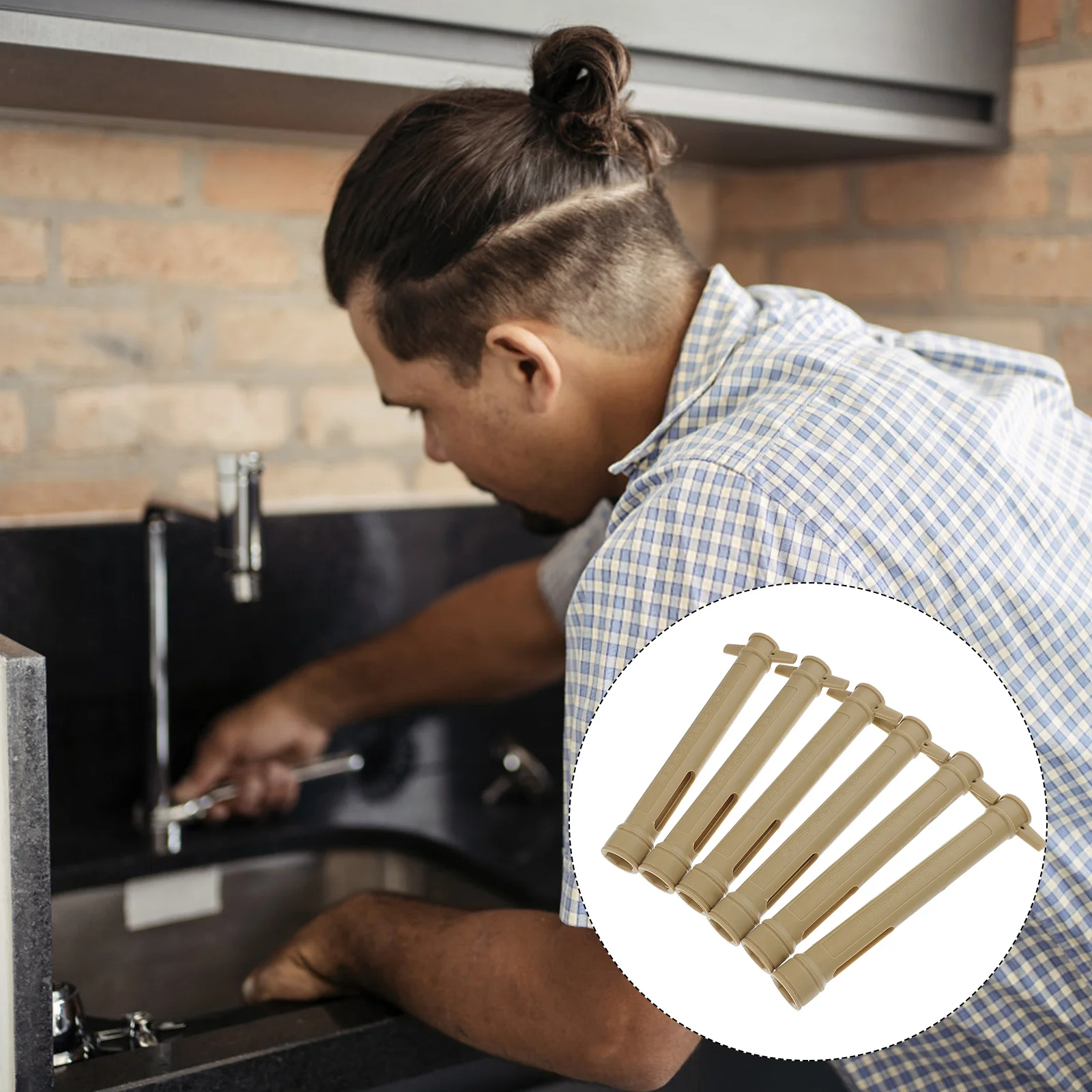 6Pcs Faucet Sleeve Wrench Installer Reliable Useful Unique Design for Home Kitchen Bathroom Socket Wrench Faucet Sleeve Tools 
6Pcs Faucet Sleeve Wrench Installer Reliable Useful Unique Design for Home Kitchen Bathroom Socket Wrench Faucet Sleeve Tools