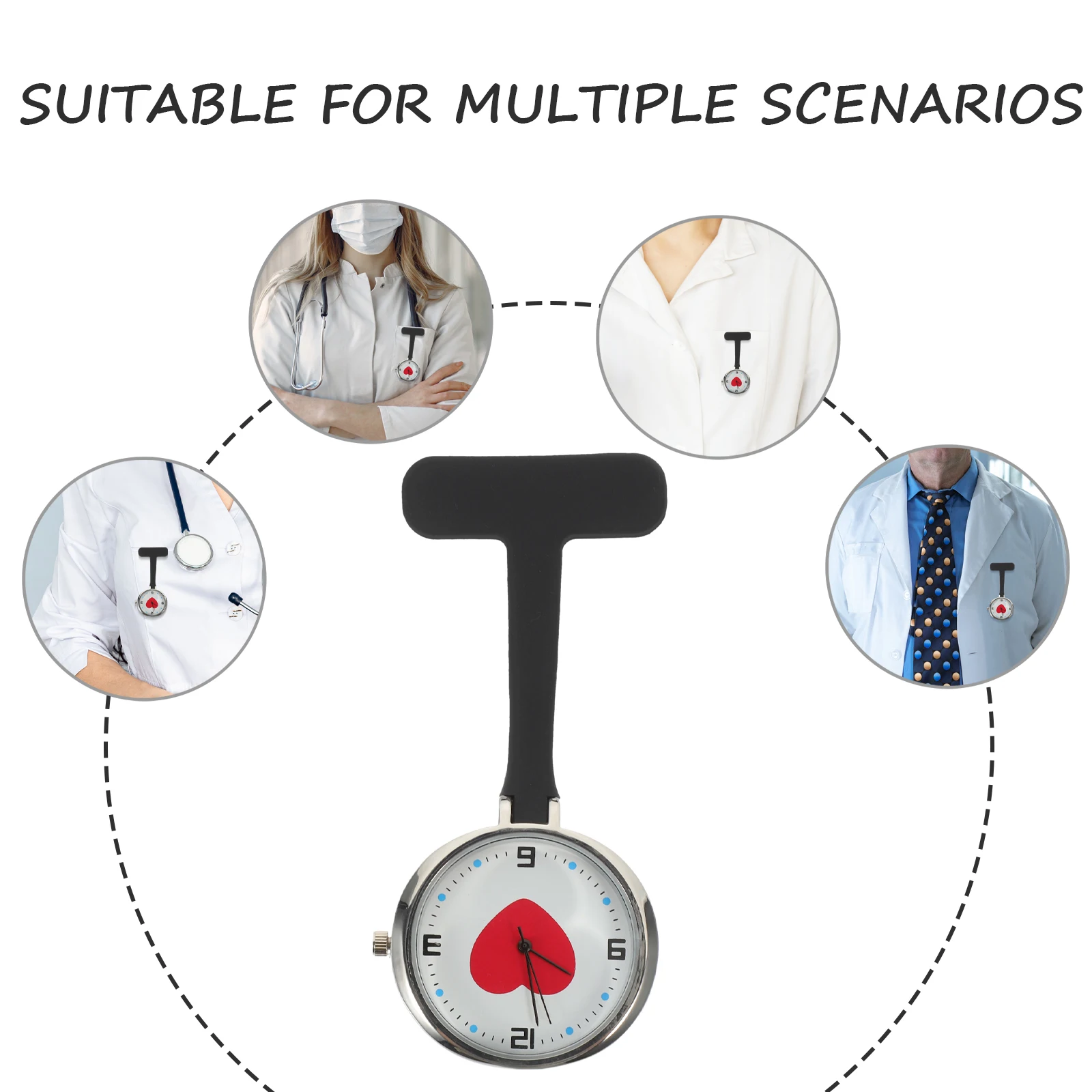 Silicone Nurse Watch Minimalist Design Quartz Movement White Strap Nursing Clip on Fob Watch for Health Care Professionals
Silicone Nurse Watch Minimalist Design Quartz Movement White Strap Nursing Clip on Fob Watch for Health Care Professionals