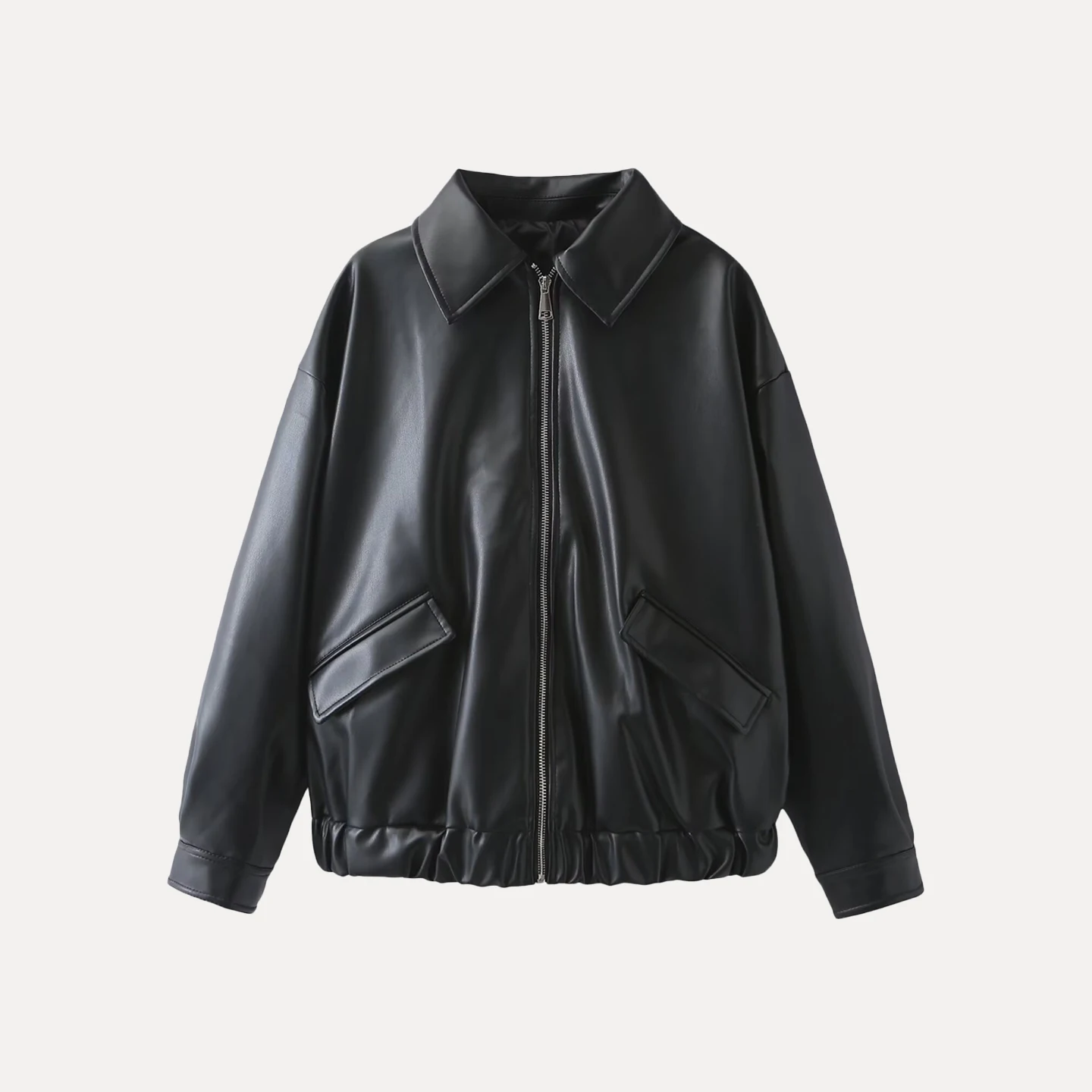 Street Sle Women's Jaet 2025 Summer New Collar Artificial Leather Versatile Matching Zipper Long Sve Loose Fit
Street Sle Women's Jaet 2025 Summer New Collar Artificial Leather Versatile Matching Zipper Long Sve Loose Fit