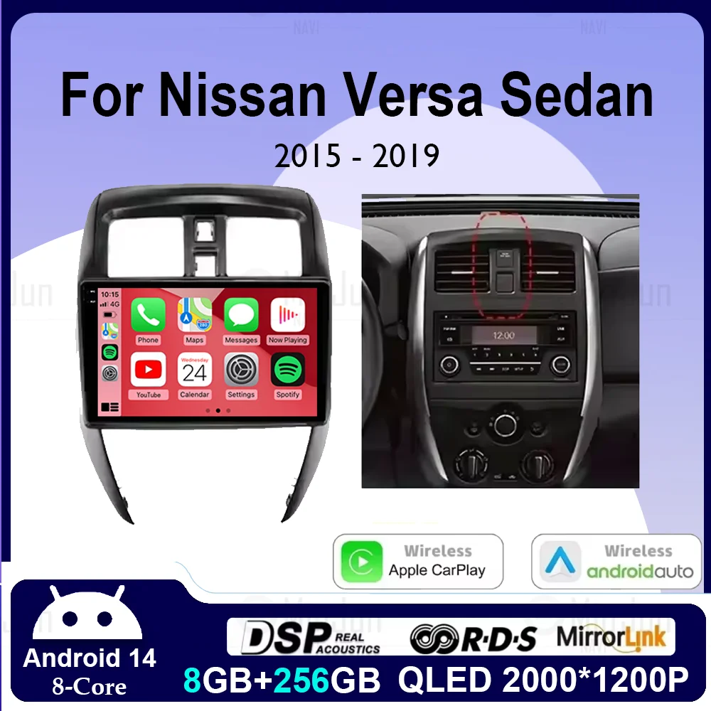 Android 14 Car Radio Stereo for Nissan Versa Sedan 2015 2016 2017 2018 2019 Carplay Andriod Auto GPS Autoradio 4G DSP Navigation
Android 14 Car Radio Stereo for Nissan Versa Sedan 2015 2016 2017 2018 2019 Carplay Andriod Auto GPS Autoradio 4G DSP Navigation
