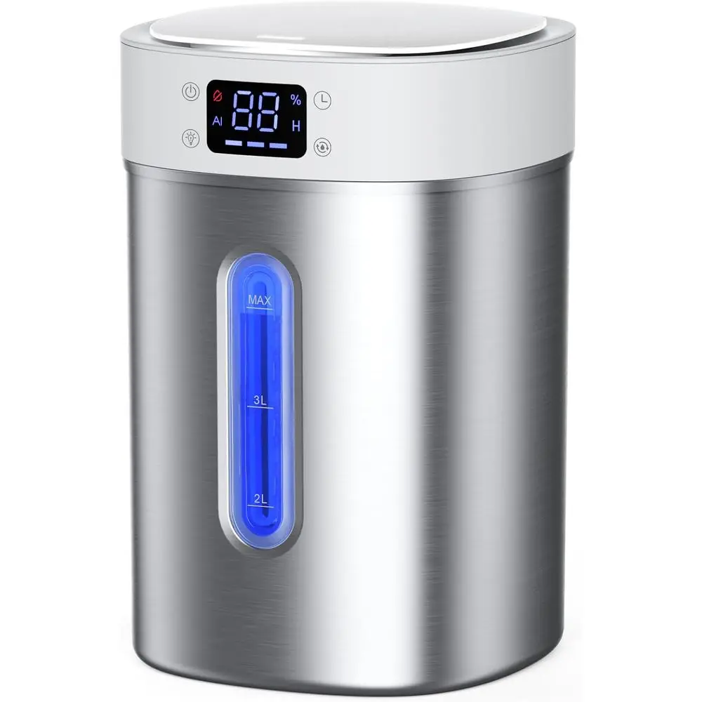 Large Bedroom Mist Humidifier, 4L Capacity, Stainless Steel, Auto Shut-off, Display, Night Light, Quiet Operation, Timer, Aromat
Large Bedroom Mist Humidifier, 4L Capacity, Stainless Steel, Auto Shut-off, Display, Night Light, Quiet Operation, Timer, Aromat