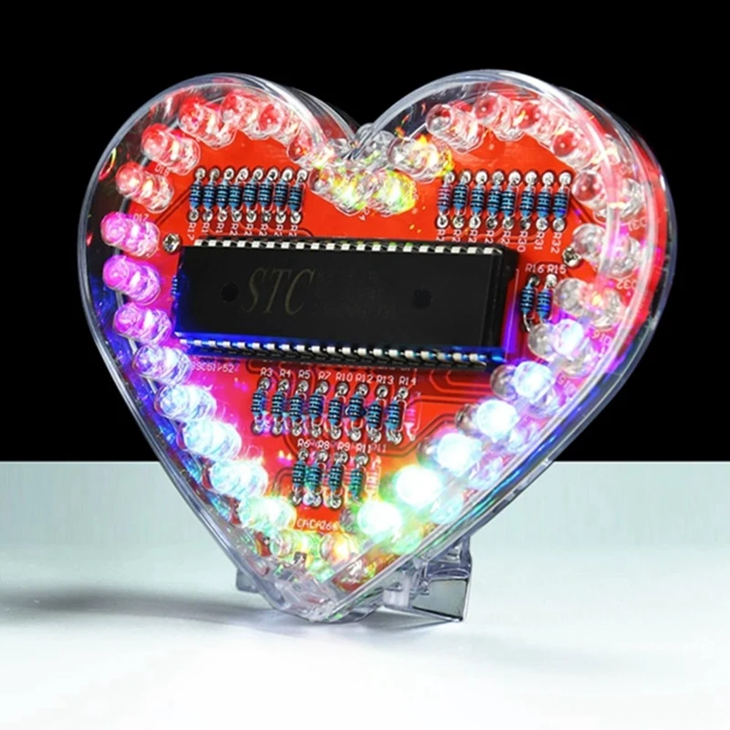 ABBO-Soldering Practice Kit, Heart Shaped LED Light Soldering Project RGB LED DIY Electronic Kit For Beginners Student STEM
ABBO-Soldering Practice Kit, Heart Shaped LED Light Soldering Project RGB LED DIY Electronic Kit For Beginners Student STEM