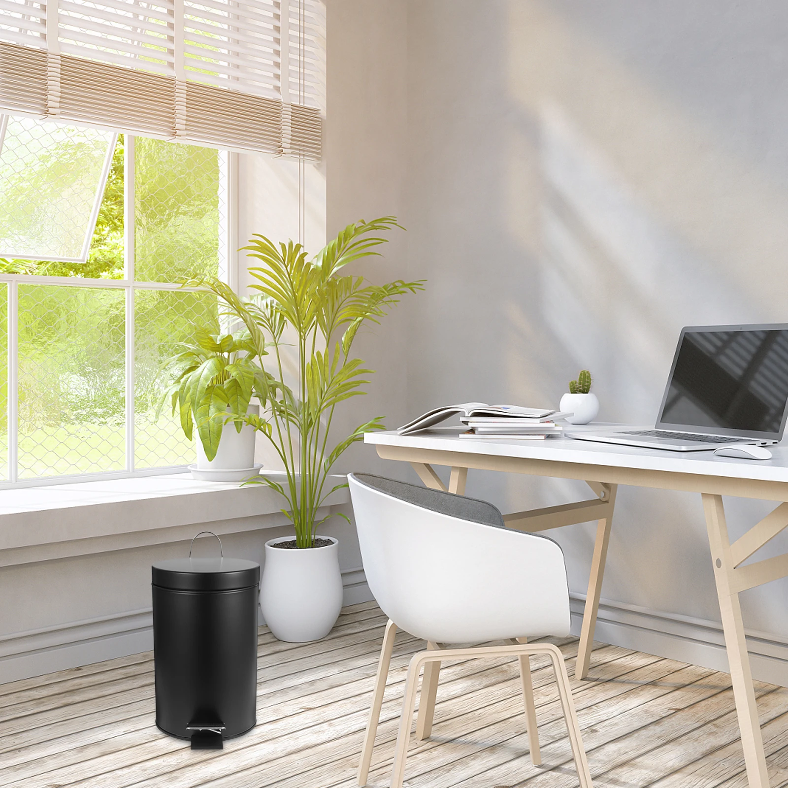 Pedal Trash Can 3L Slim Waste Bin for Kitchen Bedroom Living Room Bathroom Garbage Container Reusable
Pedal Trash Can 3L Slim Waste Bin for Kitchen Bedroom Living Room Bathroom Garbage Container Reusable
