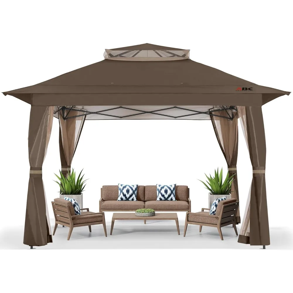 13x13 Pop Up Gazebo, Outdoor Canopy Tent, Instant Screened Shelter with Mosquito Netting for Patio, Garden, Backyard
13x13 Pop Up Gazebo, Outdoor Canopy Tent, Instant Screened Shelter with Mosquito Netting for Patio, Garden, Backyard