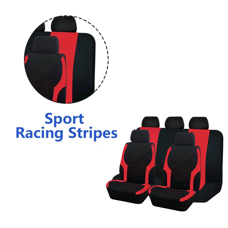 Universal 5 Seats Polyester Car Seat Covers Full Set Color Block Interior Decoration Accessories for Car SUV Van Seat Protection
Universal 5 Seats Polyester Car Seat Covers Full Set Color Block Interior Decoration Accessories for Car SUV Van Seat Protection