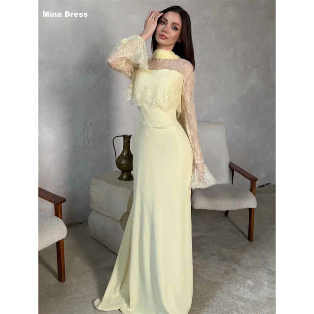 Mina Customized Yellow Elegant Party Dresses for Special Occasions Shawl Long Sleeve Crew Neck Luxury Party Dress Prom Women's
Mina Customized Yellow Elegant Party Dresses for Special Occasions Shawl Long Sleeve Crew Neck Luxury Party Dress Prom Women's