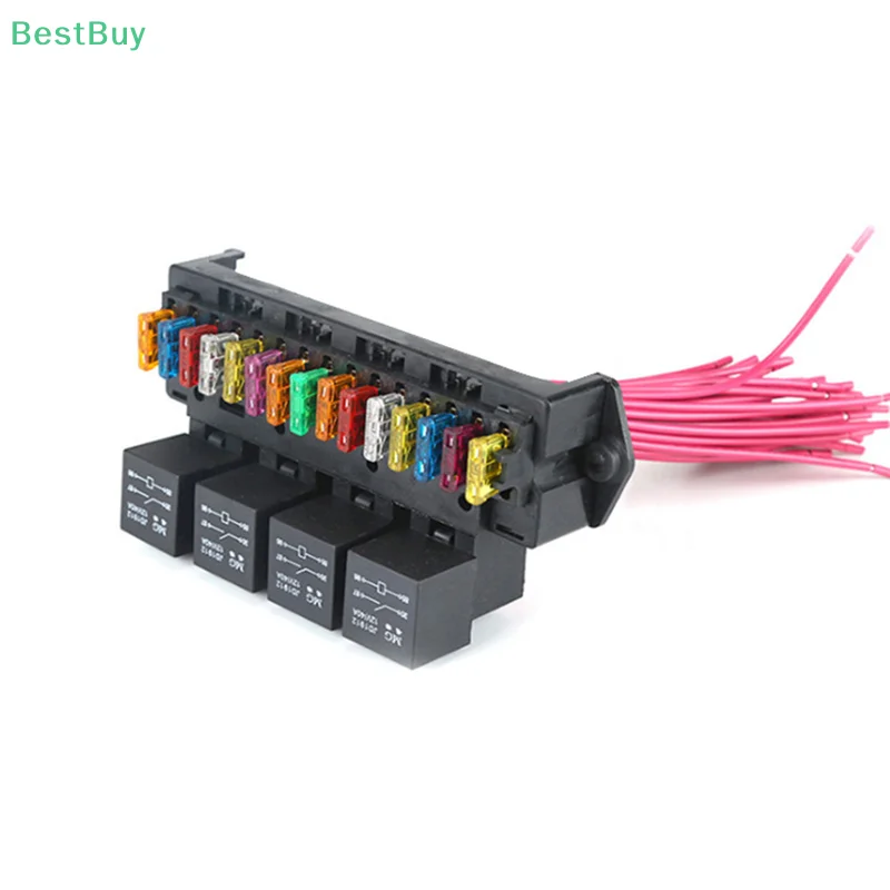 Automotive 15-loop Fuse Box Multi-loop Master Control Box Thick Copper Wire Fuse Holder With Relay
Automotive 15-loop Fuse Box Multi-loop Master Control Box Thick Copper Wire Fuse Holder With Relay