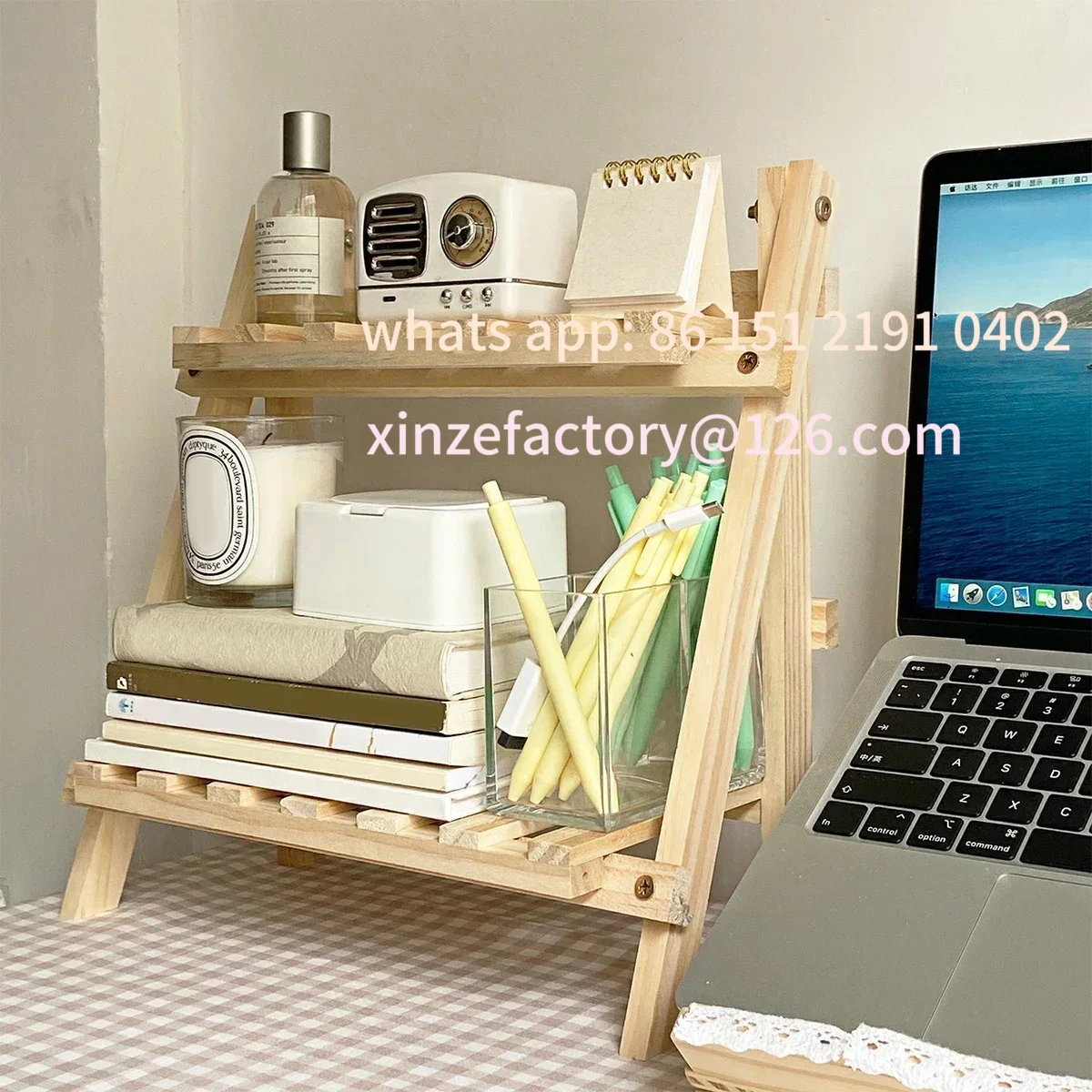 Customizable Wooden Desktop Storage Rack 2-Layer Desktop Storage Shelf Folding Desk Storage Organizer Stationary Shelf for Dormi
Customizable Wooden Desktop Storage Rack 2-Layer Desktop Storage Shelf Folding Desk Storage Organizer Stationary Shelf for Dormi