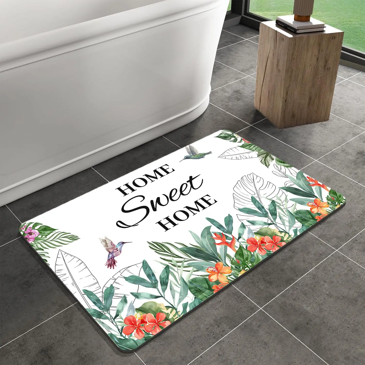 VIKAMA Leaf Flower Bathroom Mat Quick-Drying Non-Slip Rubber Bath Mats Super Absorbent Soft Rug for Home Bathroom Kitchen Decor
VIKAMA Leaf Flower Bathroom Mat Quick-Drying Non-Slip Rubber Bath Mats Super Absorbent Soft Rug for Home Bathroom Kitchen Decor