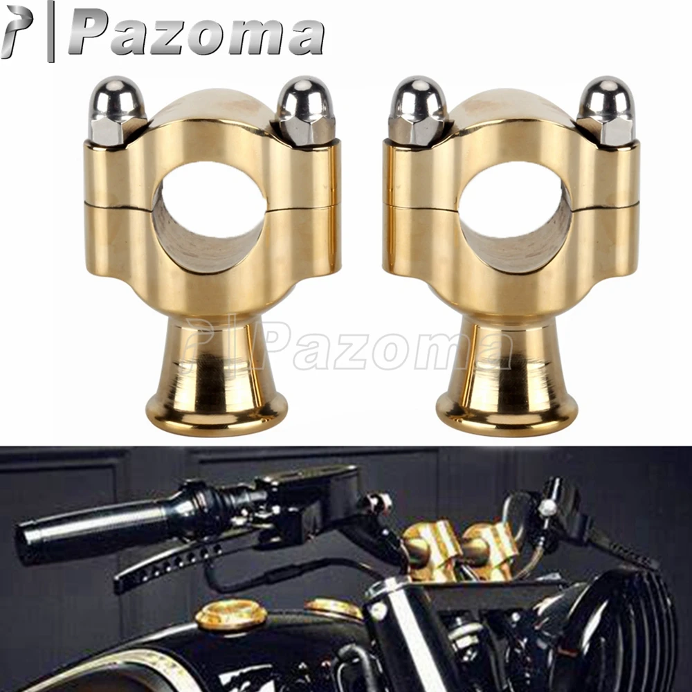 1Pair Universal Motorcycle 25mm Handle Bar Clamp Brass Retro Vintage 1inch Handlebar Risers For Chopper Bobber Cafe Racer Custom
1Pair Universal Motorcycle 25mm Handle Bar Clamp Brass Retro Vintage 1inch Handlebar Risers For Chopper Bobber Cafe Racer Custom