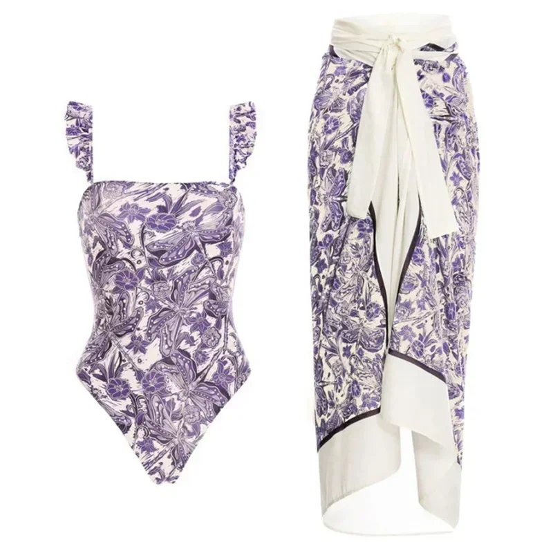 2024 Beach Sport Woman Swimwear Vintage Print Chiffon Dress Sexy Backless Female Bathing Clothes Summer One-Piece Women Swimsuit
2024 Beach Sport Woman Swimwear Vintage Print Chiffon Dress Sexy Backless Female Bathing Clothes Summer One-Piece Women Swimsuit