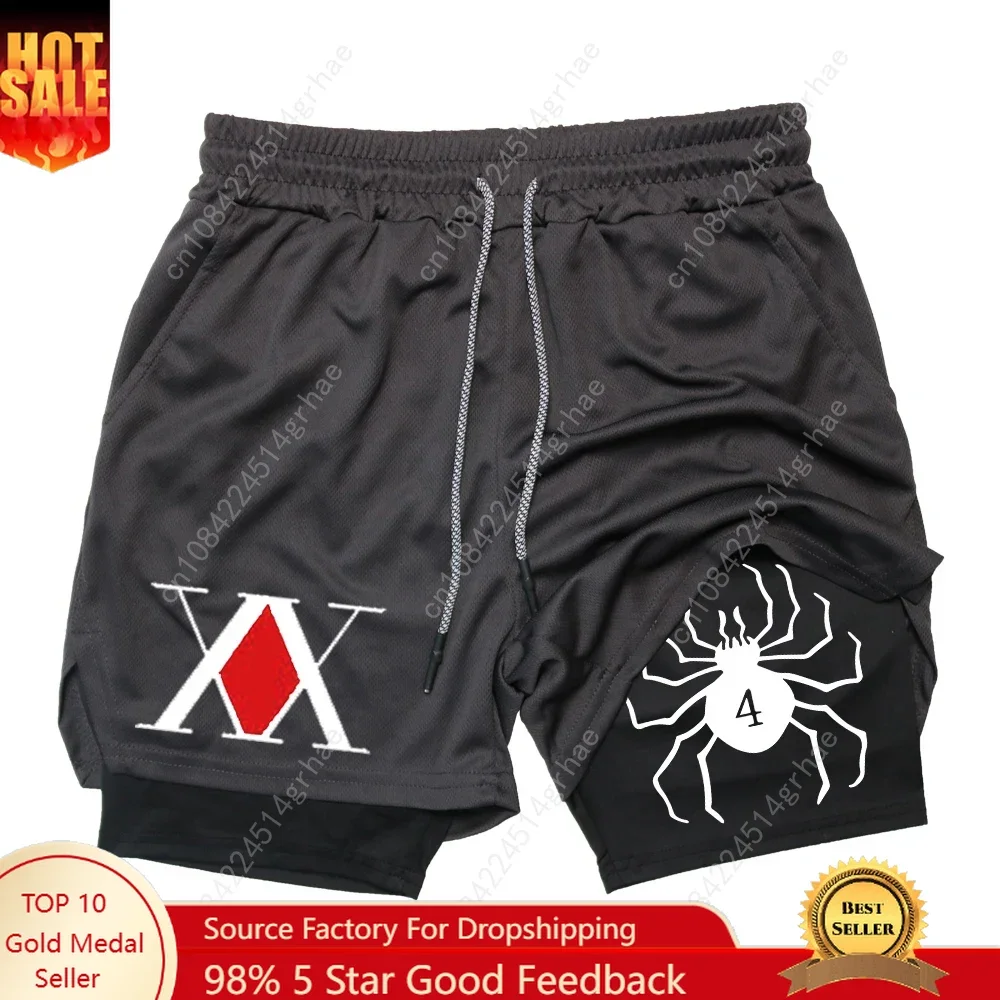 Men's Anime Hunter x Hunter Gym Shorts Bilayer 2-in-1 Breathable Quick-drying Absorb Sweat Sports Short Gym Jogging Pants
Men's Anime Hunter x Hunter Gym Shorts Bilayer 2-in-1 Breathable Quick-drying Absorb Sweat Sports Short Gym Jogging Pants