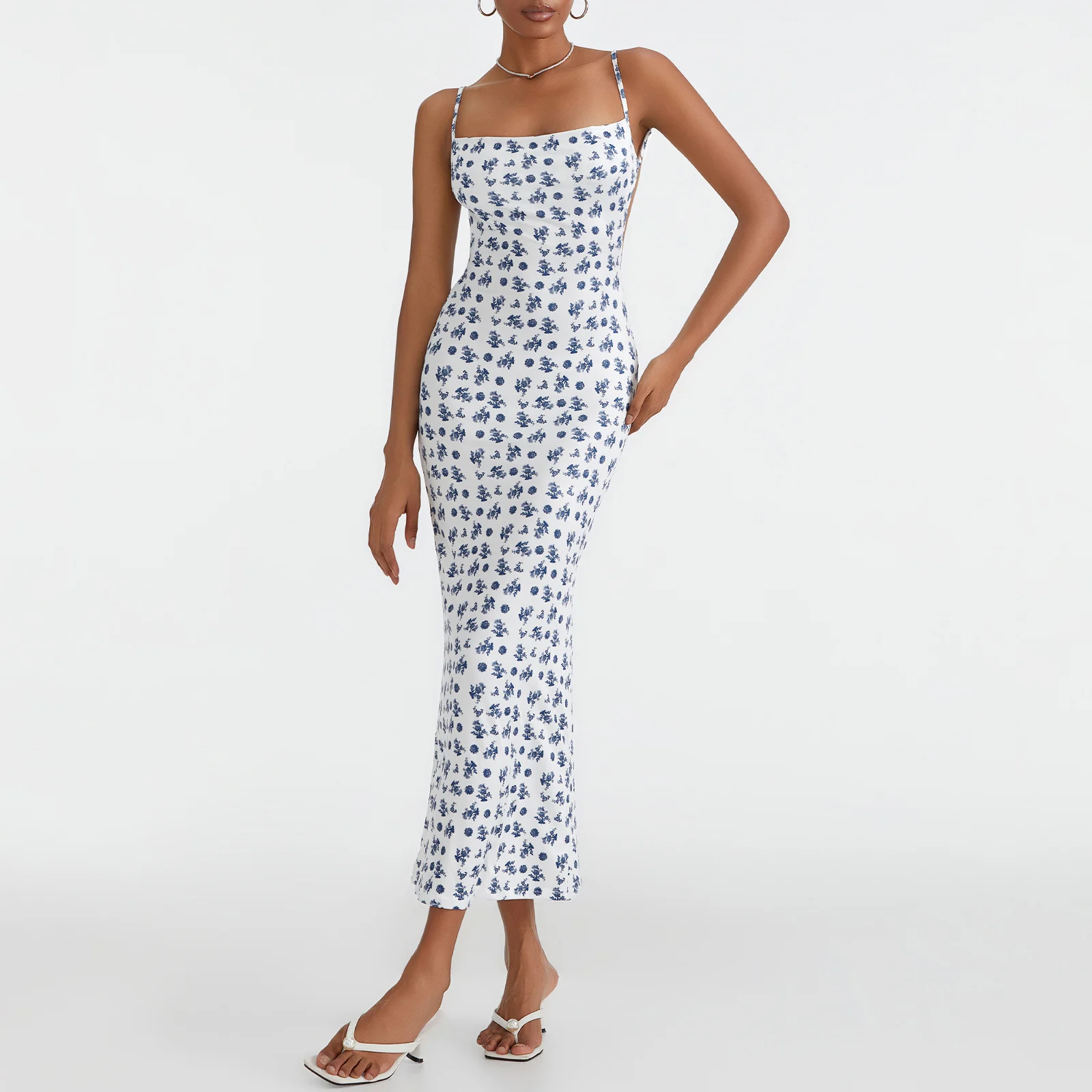 Women Sleeveless Floral Dress Summer Spaghetti Strap Bodycon Party Dress for Vacation Cocktail Beach Streetwear
Women Sleeveless Floral Dress Summer Spaghetti Strap Bodycon Party Dress for Vacation Cocktail Beach Streetwear