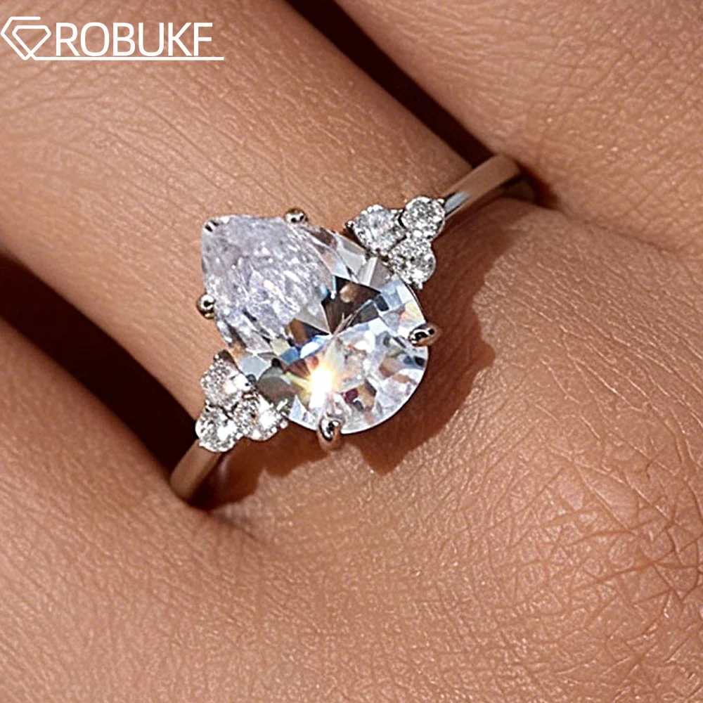 4Carat Waterdrop Shape Moissanite Engagement Rings for Women 925 Sterling Silver Wedding Band Jewelry Pear Cut Diamond with GRA
4Carat Waterdrop Shape Moissanite Engagement Rings for Women 925 Sterling Silver Wedding Band Jewelry Pear Cut Diamond with GRA