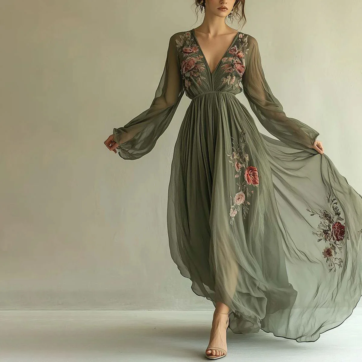 2025 Summer Autumn Long Sleeve Loose Maxi Dress Boho Woman Floral Print Long Dresses Sexy V Neck High Waist Hollow Party Dress
2025 Summer Autumn Long Sleeve Loose Maxi Dress Boho Woman Floral Print Long Dresses Sexy V Neck High Waist Hollow Party Dress