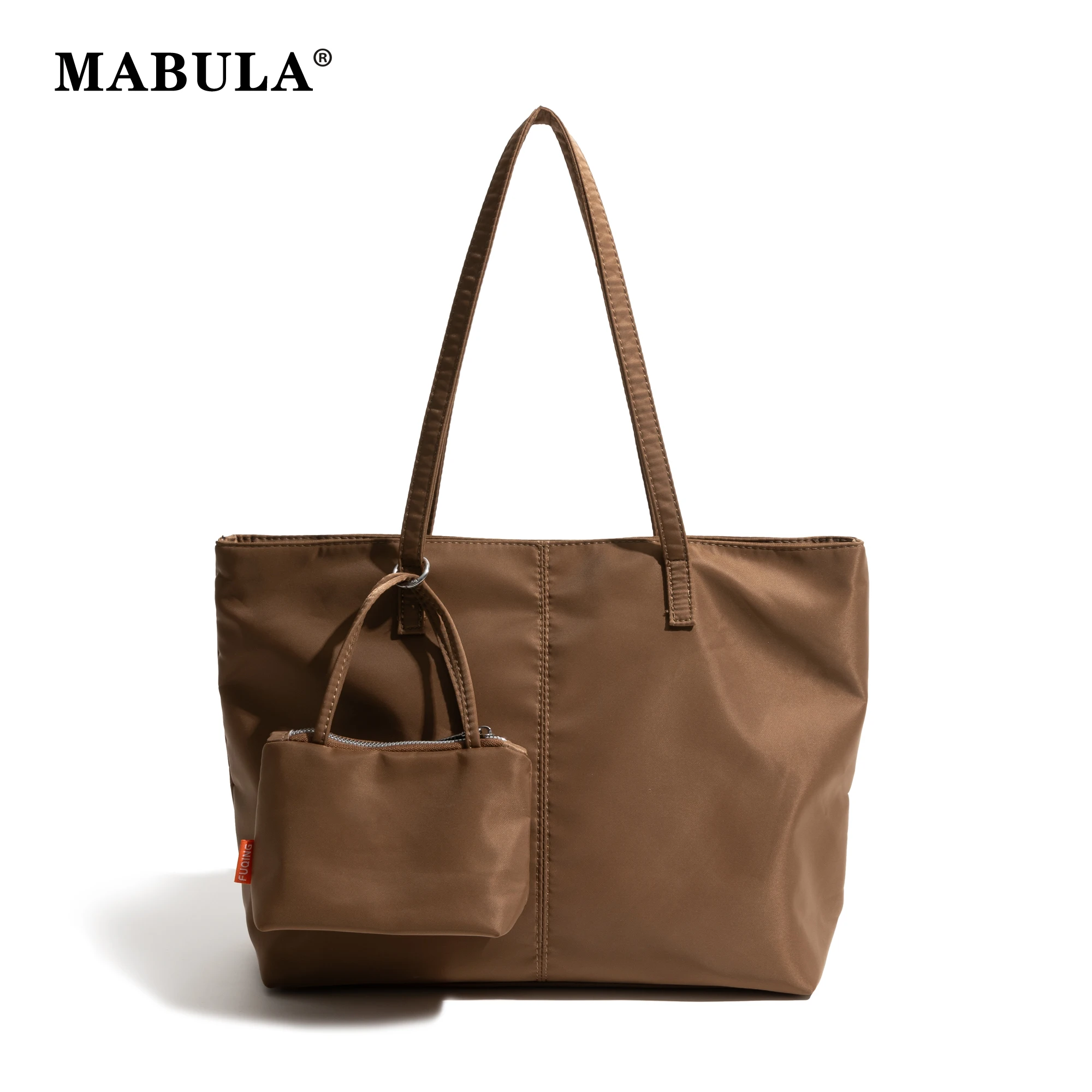 MABULA Large Capacity Shopping Purse Waterproof Nylon Fabric Small Coin Bag Pendant Simple Casual Women's Shoulder Commuter Bag
MABULA Large Capacity Shopping Purse Waterproof Nylon Fabric Small Coin Bag Pendant Simple Casual Women's Shoulder Commuter Bag