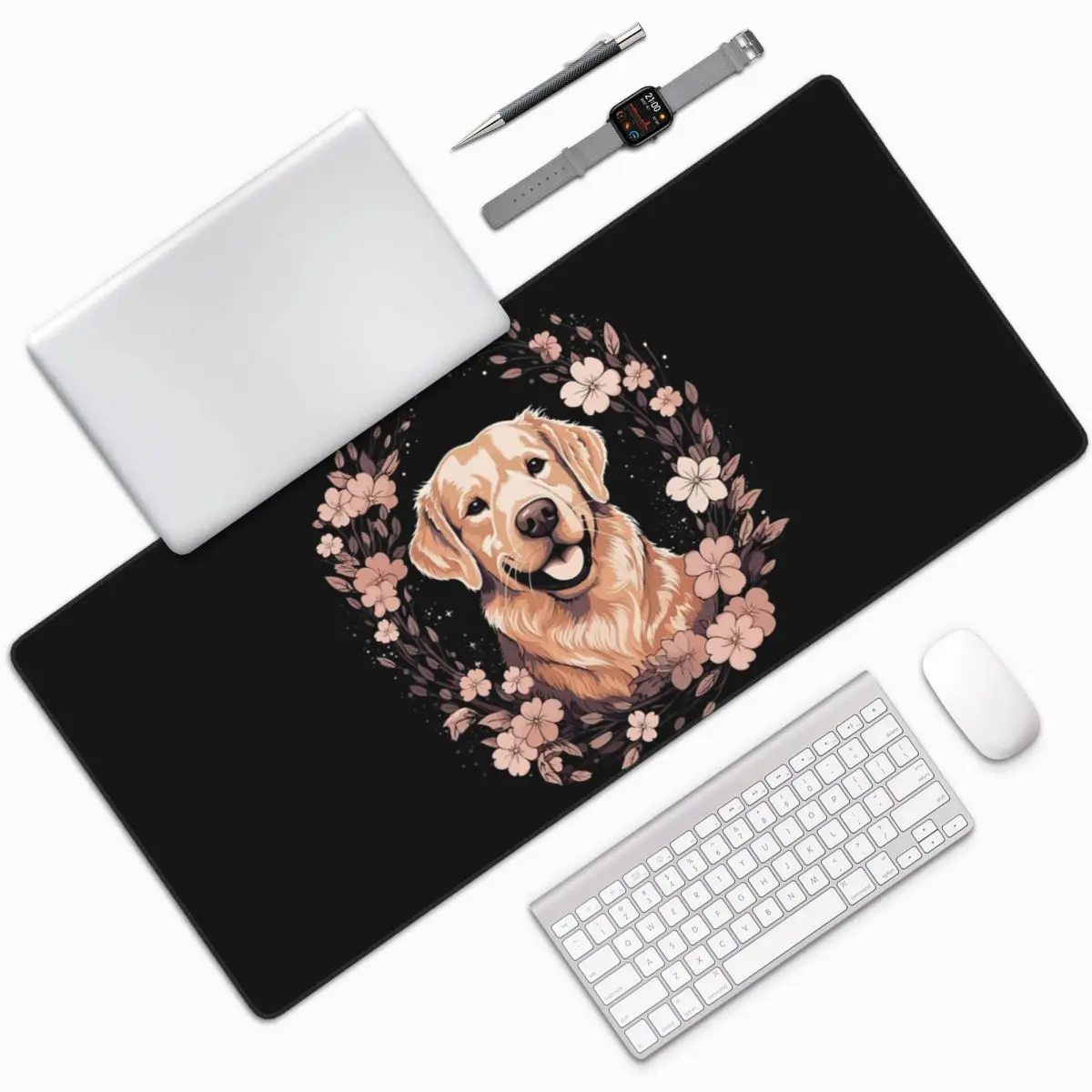 Golden Retriever Puppy And Cherry Blossoms Tree Large Mouse Pad Computer Keyboard Mouse Mat PC Laptop Desk Mat Office Table Mats
Golden Retriever Puppy And Cherry Blossoms Tree Large Mouse Pad Computer Keyboard Mouse Mat PC Laptop Desk Mat Office Table Mats