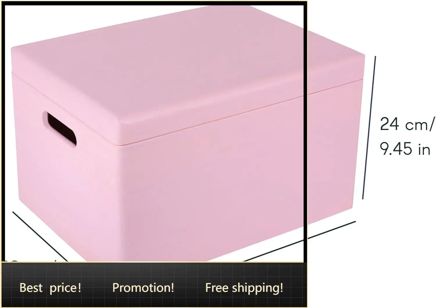 Large Pink Wooden Box Storage with Hinged Lid | 15.8x11.8x9.44in (+-0.5) | Keepsake Gift Box Storage Document | Wood Chest Trunk
Large Pink Wooden Box Storage with Hinged Lid | 15.8x11.8x9.44in (+-0.5) | Keepsake Gift Box Storage Document | Wood Chest Trunk