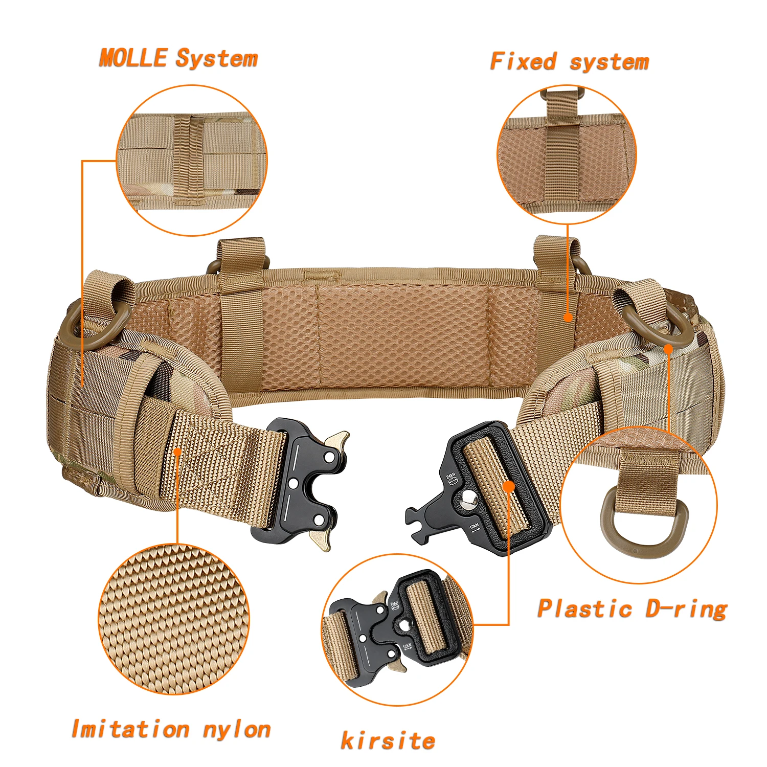 2026+ New Tactical Adjustable Fishing Belt Outdoor Men Molle Battle Army Combat CS Airsoft Hunting Paintball Padded Waist Belts
2026+ New Tactical Adjustable Fishing Belt Outdoor Men Molle Battle Army Combat CS Airsoft Hunting Paintball Padded Waist Belts