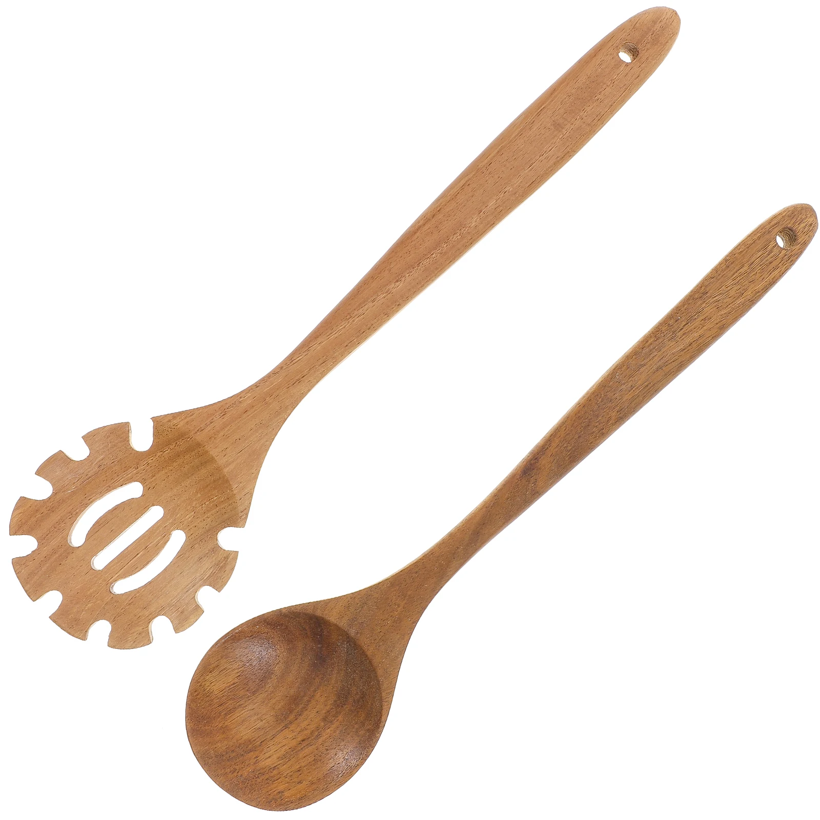 2pcs Wooden Cooking Spoon Kit Non-Stick Heat Resistant Long Handle Kitchen Noodle Spoon Hangable Wood Turner For Pancake
2pcs Wooden Cooking Spoon Kit Non-Stick Heat Resistant Long Handle Kitchen Noodle Spoon Hangable Wood Turner For Pancake
