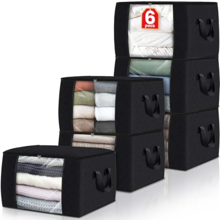 Storage BagsClothes Blanket Storage Bins Foldable Closet Organizers with Reinforced Handle for Home Dorm Storage and Organizati
Storage BagsClothes Blanket Storage Bins Foldable Closet Organizers with Reinforced Handle for Home Dorm Storage and Organizati