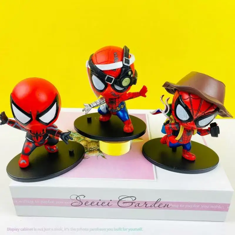 Anime Hand-made New Q Version 3 Spider-Man Creative with Hat Back Bag with Base Egg Twister Doll Ornaments Doll.
Anime Hand-made New Q Version 3 Spider-Man Creative with Hat Back Bag with Base Egg Twister Doll Ornaments Doll.