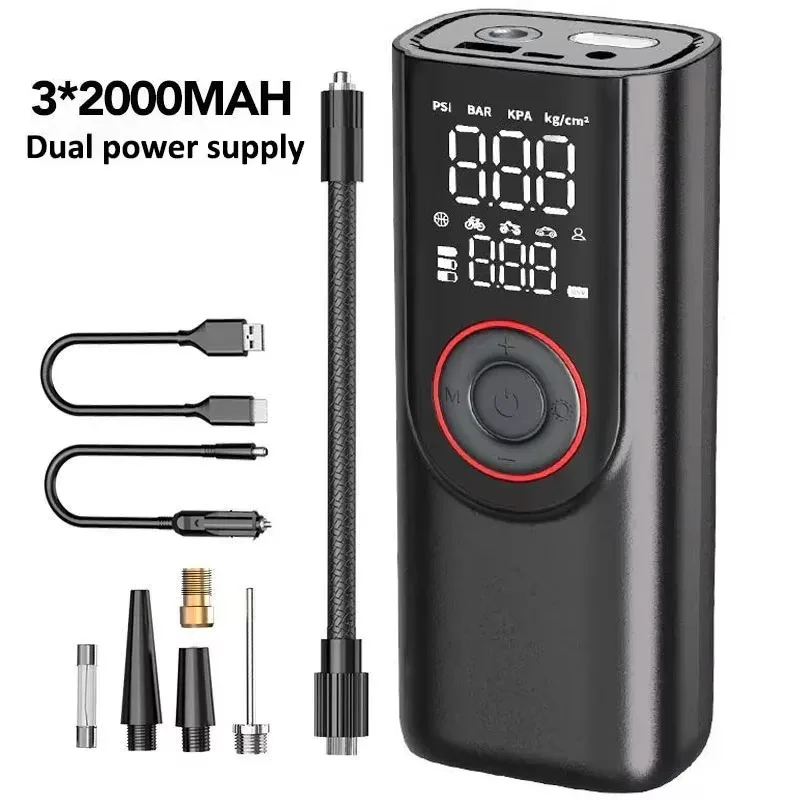Portable Car Air Compressor Wireless Tire Inflator Pump 6000mAh Battery Fast Inflate Air Pump for Car Motor Bike Tyre Balls
Portable Car Air Compressor Wireless Tire Inflator Pump 6000mAh Battery Fast Inflate Air Pump for Car Motor Bike Tyre Balls
