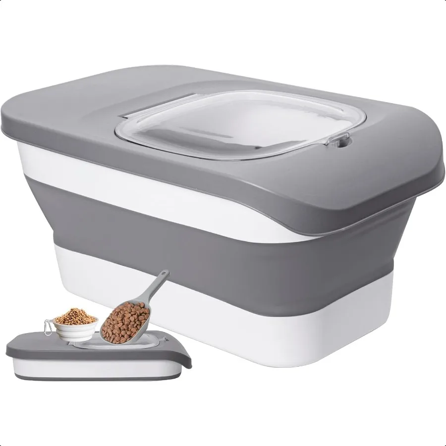 1013 Lbs Dog Food Stroage Container Collapsible Dog Food Containers with Airtight Lid Pet Food Scoop and Silicone Dog Bowl Pet
1013 Lbs Dog Food Stroage Container Collapsible Dog Food Containers with Airtight Lid Pet Food Scoop and Silicone Dog Bowl Pet
