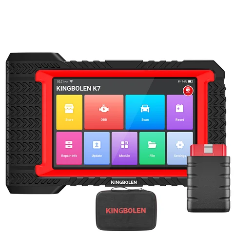 Mise à jour gratuite à vie KINGBOLEN K7 TOUS les outils de diagnostic de voiture français du système ECU Codage Test actif 28 réinitialisations Scanner OBD PK LAUNCH X431 CRP919E BT