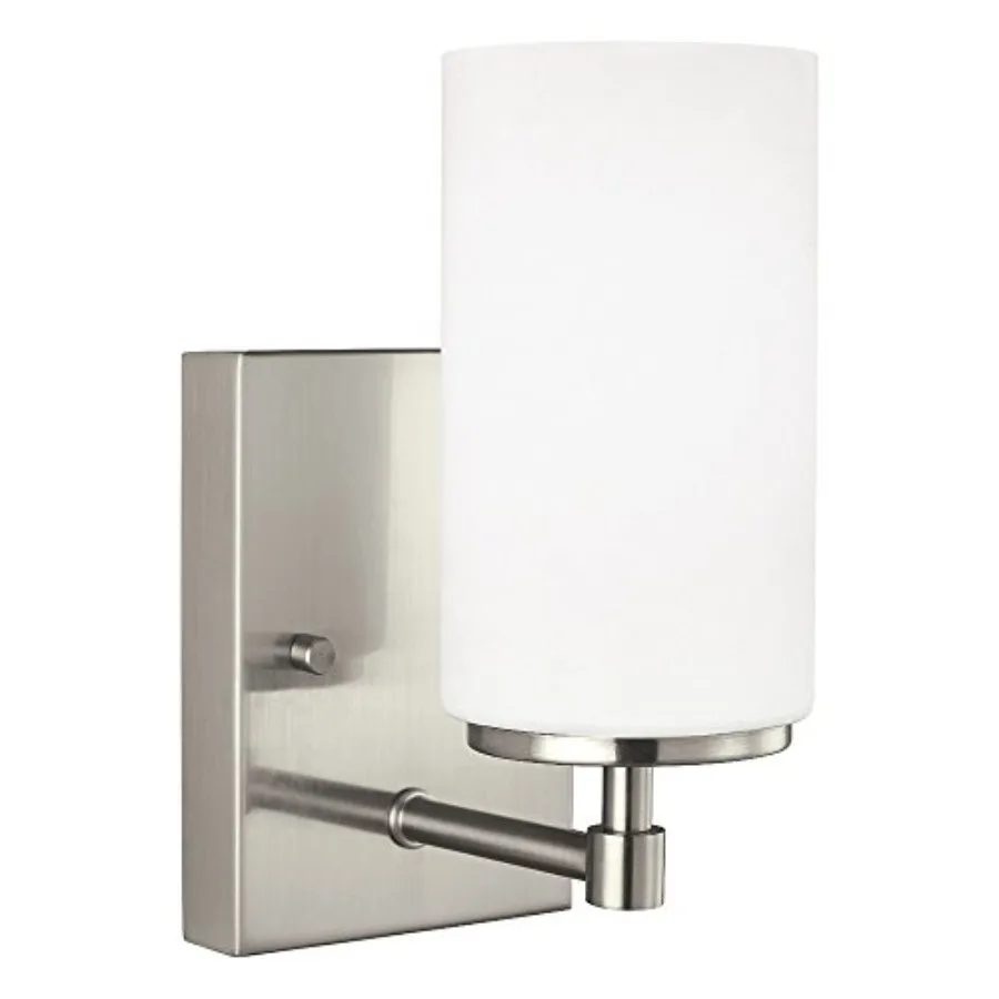 4124601-962 Alturas One Light Bath or Wall Sconce with Etched White Inside Glass Shade Brushed Nickel Finish 100 Total Watts 8.
4124601-962 Alturas One Light Bath or Wall Sconce with Etched White Inside Glass Shade Brushed Nickel Finish 100 Total Watts 8.