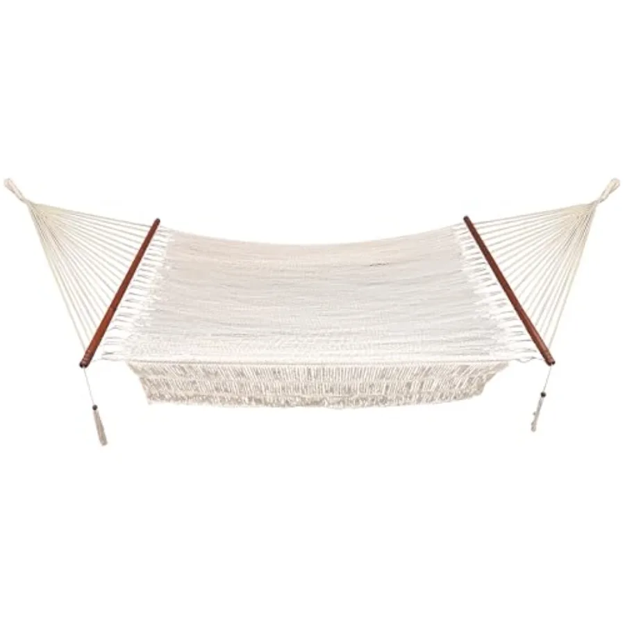 1-Person Hammock, Fringed Island 78" x 48" Single Seater Hammock with Woven Cotton Rope and Wood Spreader Bar - 300 Pound Capac
1-Person Hammock, Fringed Island 78" x 48" Single Seater Hammock with Woven Cotton Rope and Wood Spreader Bar - 300 Pound Capac