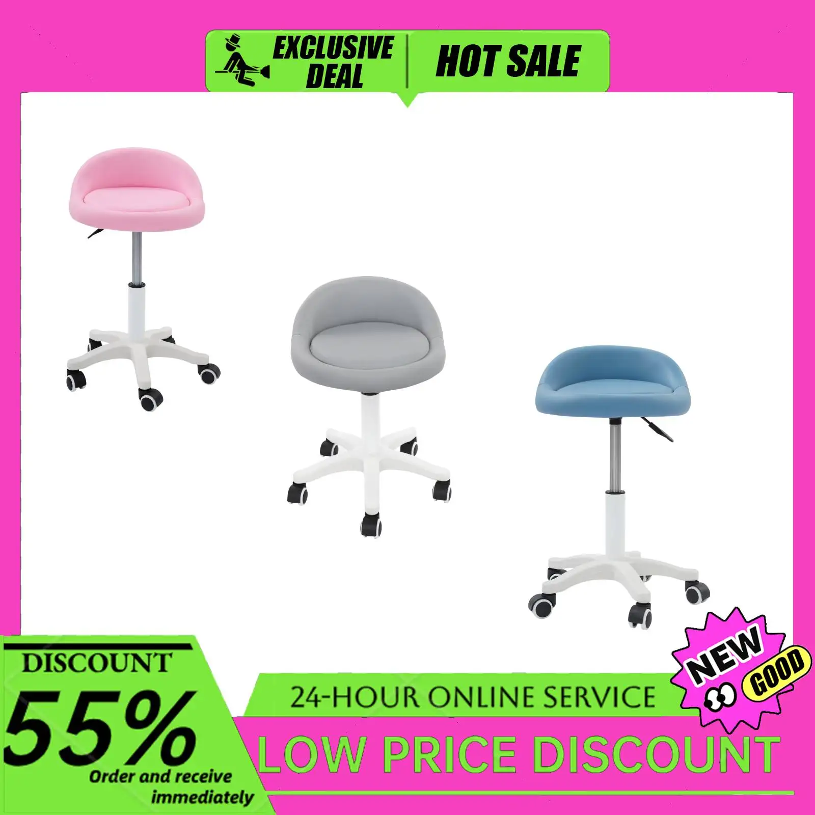 Регулируемый вращающийся табурет для салона красоты 360° ° Вращающееся кресло с низкой спинкой для спа/парикмахерской
Регулируемый вращающийся табурет для салона красоты 360° ° Вращающееся кресло с низкой спинкой для спа/парикмахерской