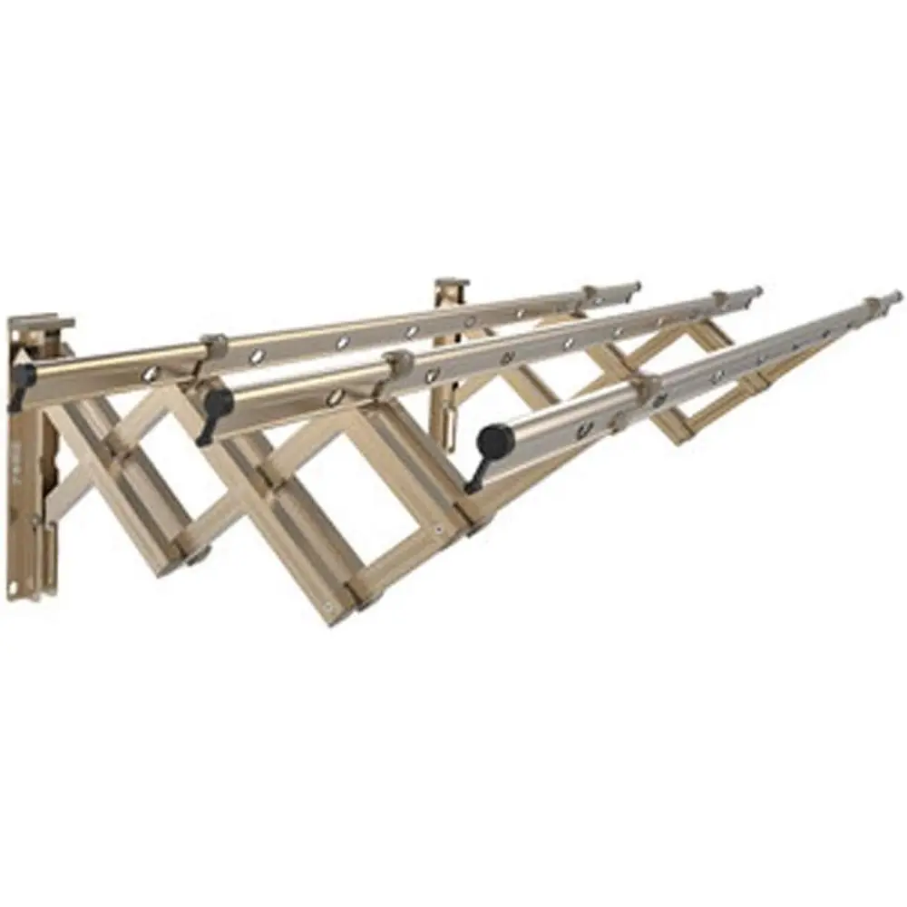 Adjustable Outdoor Clothes Drying Rack, 100-290cm Expandable, Champagne Finish
Adjustable Outdoor Clothes Drying Rack, 100-290cm Expandable, Champagne Finish