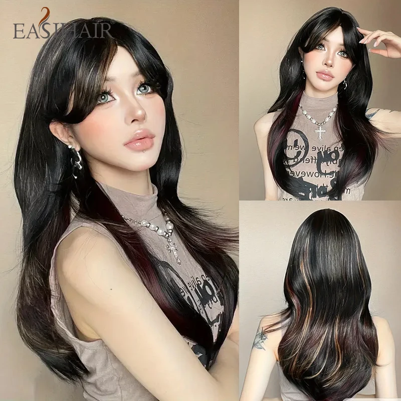 EASIHAIR Mixed Black Blonde Synthetic Wigs Long Straight Red Ombre Layered Wig for Women Cosplay Party Wig Heat Resistant Fibre
EASIHAIR Mixed Black Blonde Synthetic Wigs Long Straight Red Ombre Layered Wig for Women Cosplay Party Wig Heat Resistant Fibre