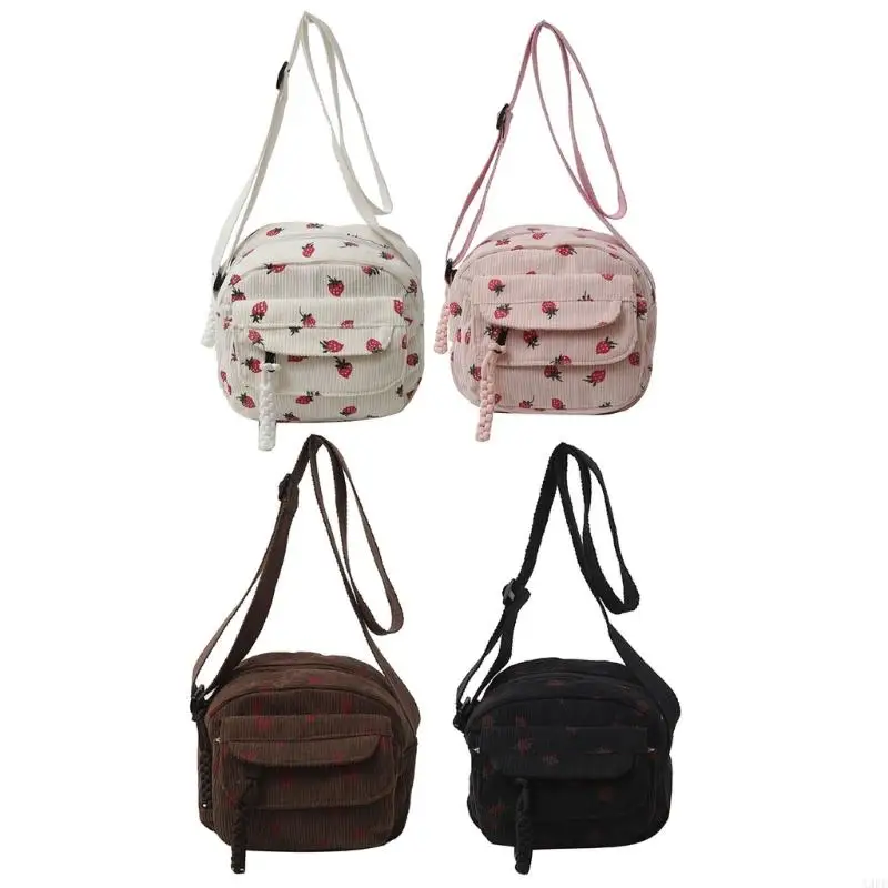 Japanese Harajuku Corduroy Shoulder Bag for Women Girls Small Zippered Crossbody Bag Purse with Strawberry Pattern
Japanese Harajuku Corduroy Shoulder Bag for Women Girls Small Zippered Crossbody Bag Purse with Strawberry Pattern