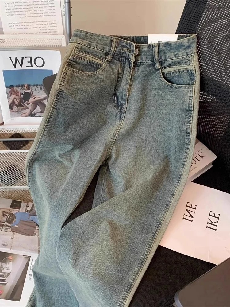 Джинсы с высокой талией и прямыми штанинами, мужские и женские, летние, свободные, широкие брюки, цветные, в американском уличном стиле
Джинсы с высокой талией и прямыми штанинами, мужские и женские, летние, свободные, широкие брюки, цветные, в американском уличном стиле