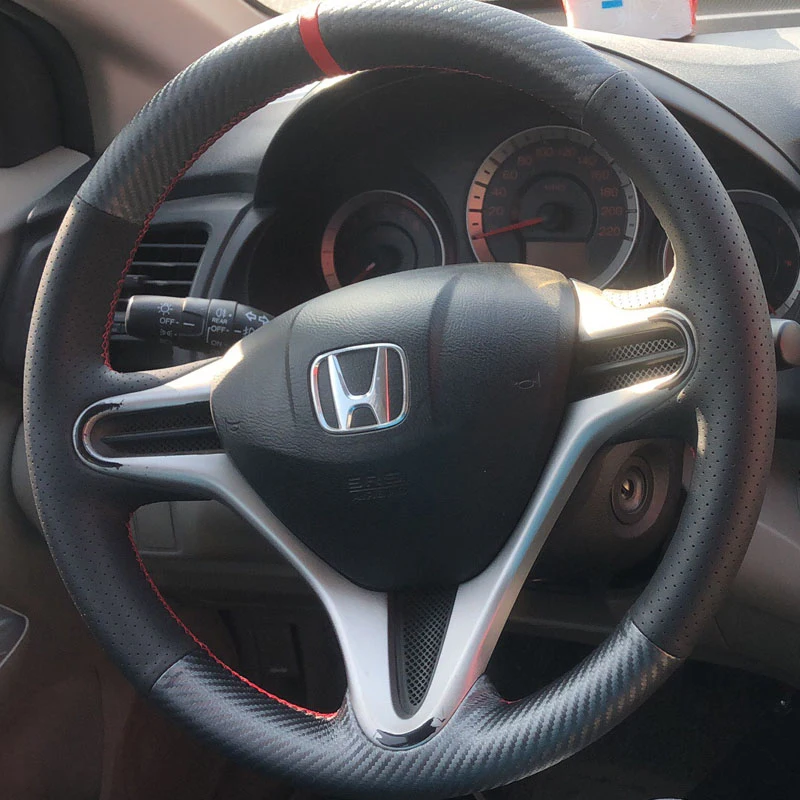 Hand-sewn Car Steering Wheel Cover for Honda Civic 8 2005-2011 Old Civic Type R 2004-2011 (3-Spoke) Non-slip Microfibre Leather
Hand-sewn Car Steering Wheel Cover for Honda Civic 8 2005-2011 Old Civic Type R 2004-2011 (3-Spoke) Non-slip Microfibre Leather