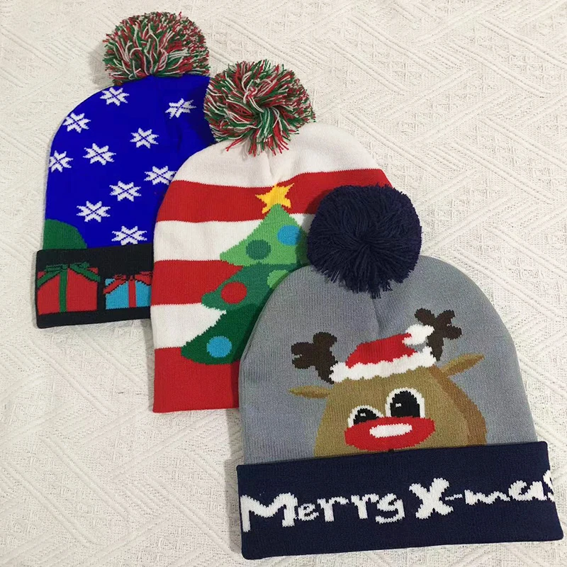 Christmas Knitted Hat Xmas Beanie Cap Unisex Winter Warm Beanie Deor Hat for Kids/adult Colorful Christmas 2024 New Year Gift
Christmas Knitted Hat Xmas Beanie Cap Unisex Winter Warm Beanie Deor Hat for Kids/adult Colorful Christmas 2024 New Year Gift