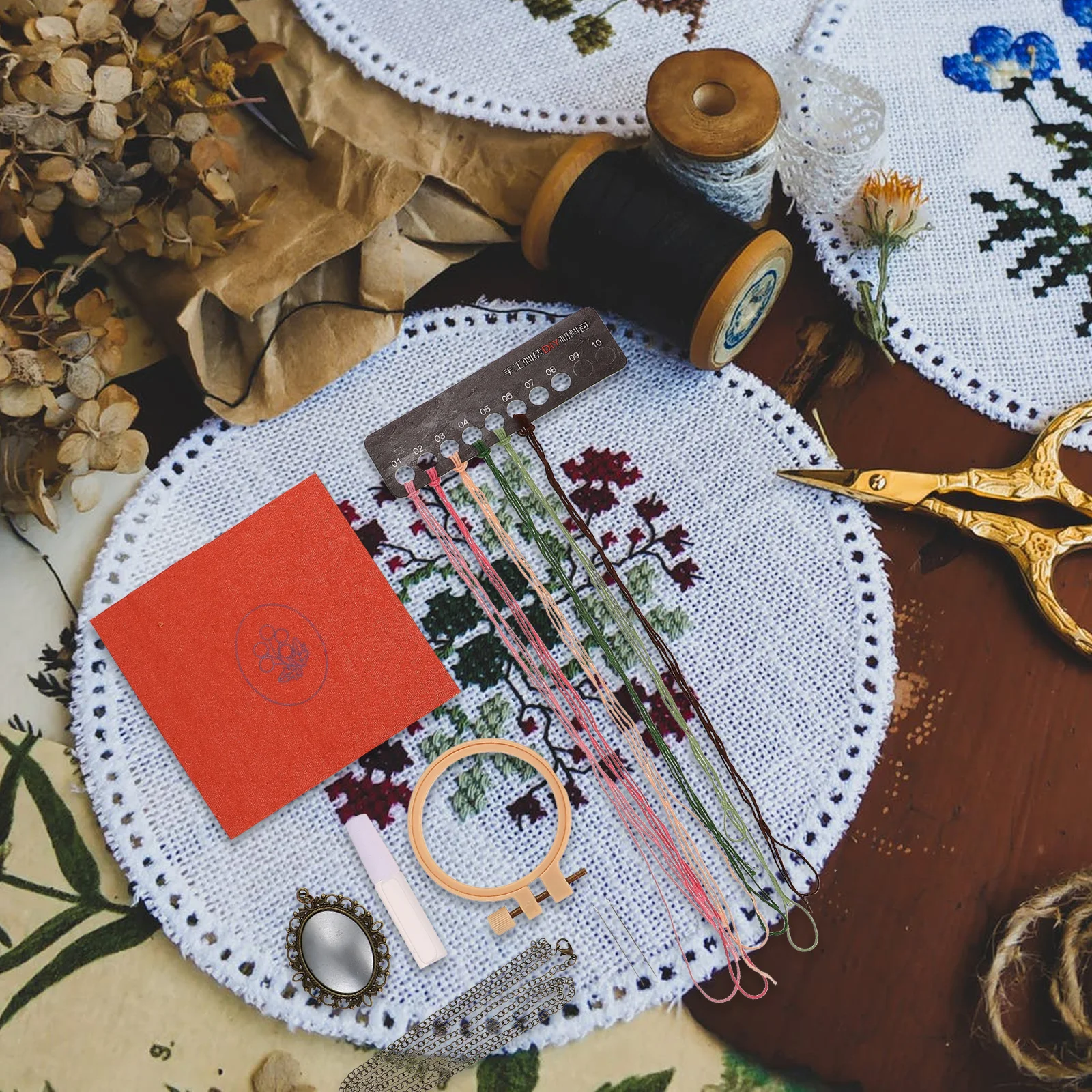 3Sets Beginner Embroidering Tool Set Widely Applied in Quilting Needlework DIY Pendant Material Nice Gift for DIY Lovers
3Sets Beginner Embroidering Tool Set Widely Applied in Quilting Needlework DIY Pendant Material Nice Gift for DIY Lovers