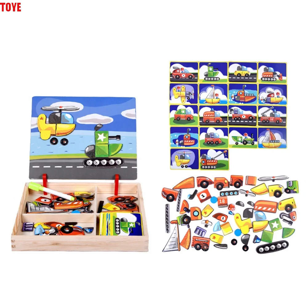 Wood Magnetic 3D Puzzles with Lid Educational Kids Drawing Whiteboard Blackboard Reusable Wooden Puzzles Magnet Book Kids
Wood Magnetic 3D Puzzles with Lid Educational Kids Drawing Whiteboard Blackboard Reusable Wooden Puzzles Magnet Book Kids