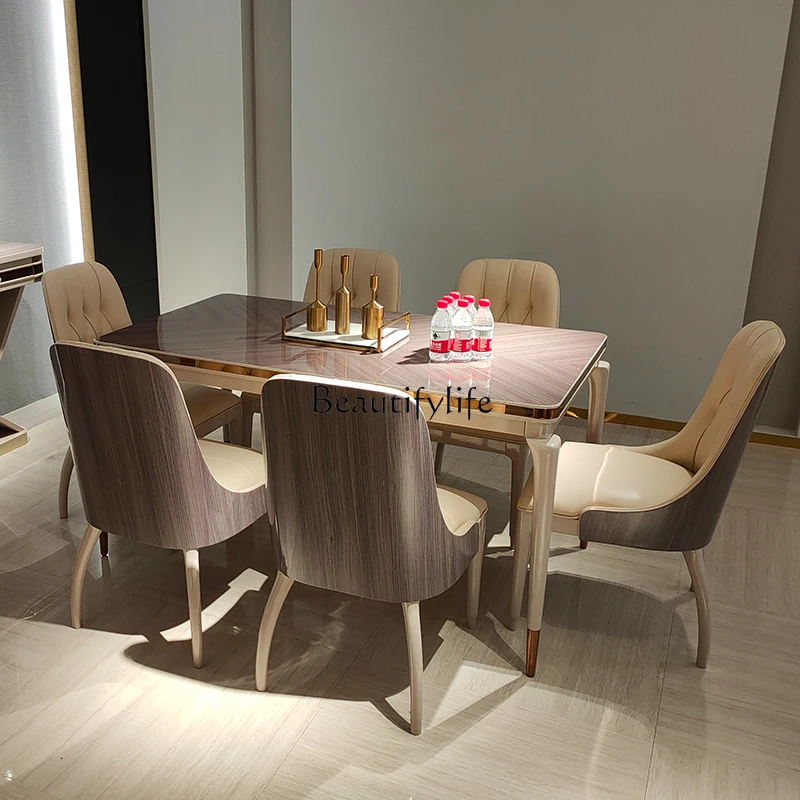 02*Hong Kong-style dining table modern light luxury atmosphere dining table and chair combination small apartment
02*Hong Kong-style dining table modern light luxury atmosphere dining table and chair combination small apartment
