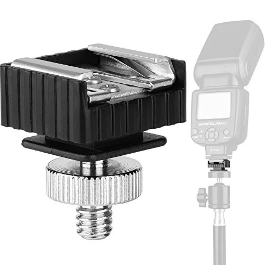 Flash Shoe Mount Adapter to 1/4 Thread Hole with 1/4"-20 Male Tripod Screw Adapter for Light Stands Umbrella Holder Flash Brack
Flash Shoe Mount Adapter to 1/4 Thread Hole with 1/4"-20 Male Tripod Screw Adapter for Light Stands Umbrella Holder Flash Brack