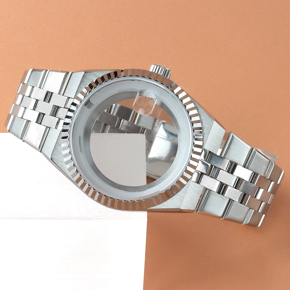 Silver NH35 40mm Watch Case Stainless Steel Bracelet Fit Land-Dweller Sapphire glass Case For NH35 NH36 NH38 Automatic Movement
Silver NH35 40mm Watch Case Stainless Steel Bracelet Fit Land-Dweller Sapphire glass Case For NH35 NH36 NH38 Automatic Movement