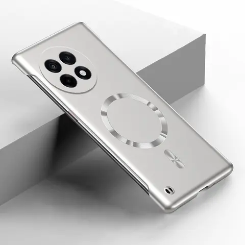Ultra Thin Metallic Frameless Magnetic Phone Case For agsafe Oneplus 13 13R 13S 12 12R 11 11R 10 10T 10R 9R 9 8T 8 Pro PC Cover
