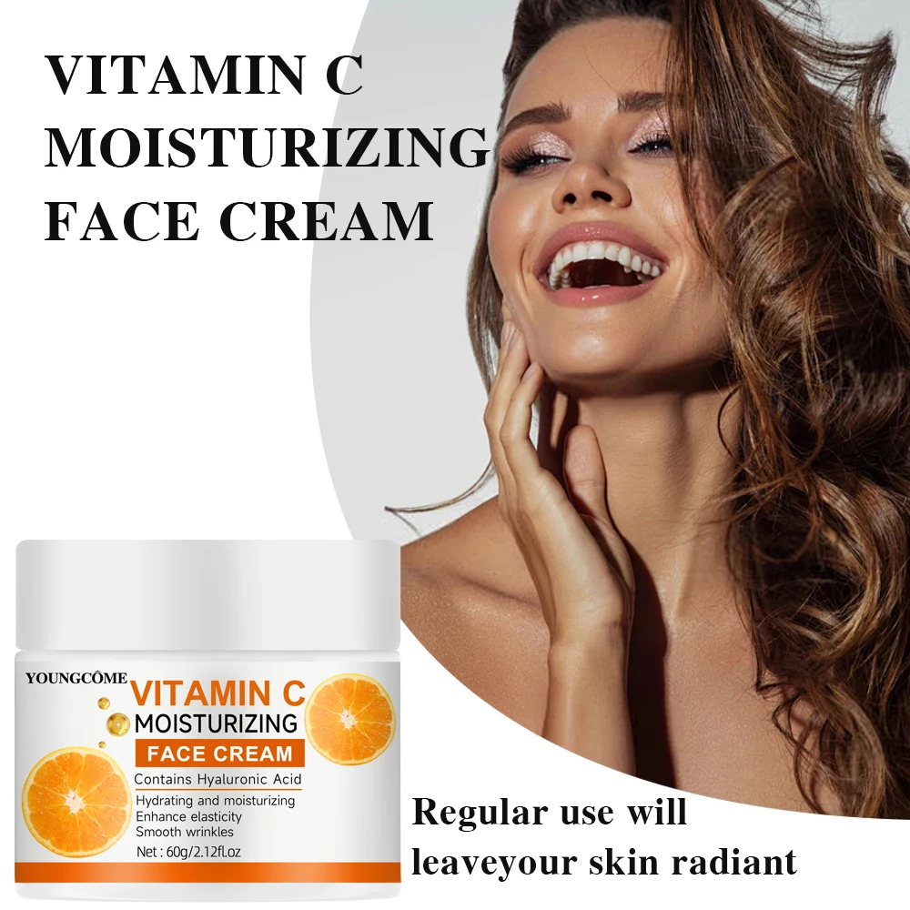 Vitamin C Moisturizer with Hyaluronic Acid, Firming Hydrating Nourishing Skin Care Cream for Women All Skin Types 30/60g
Vitamin C Moisturizer with Hyaluronic Acid, Firming Hydrating Nourishing Skin Care Cream for Women All Skin Types 30/60g