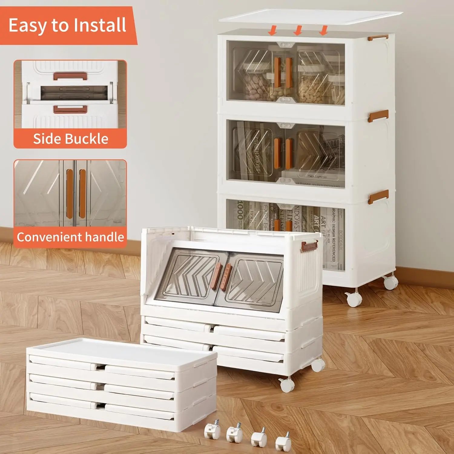 Органайзеры для шкафов и контейнеры для хранения Fixwal 95Qt с крышкой, штабелируемые с запираемыми колесами, пластиковые складные контейнеры для коробок
Органайзеры для шкафов и контейнеры для хранения Fixwal 95Qt с крышкой, штабелируемые с запираемыми колесами, пластиковые складные контейнеры для коробок