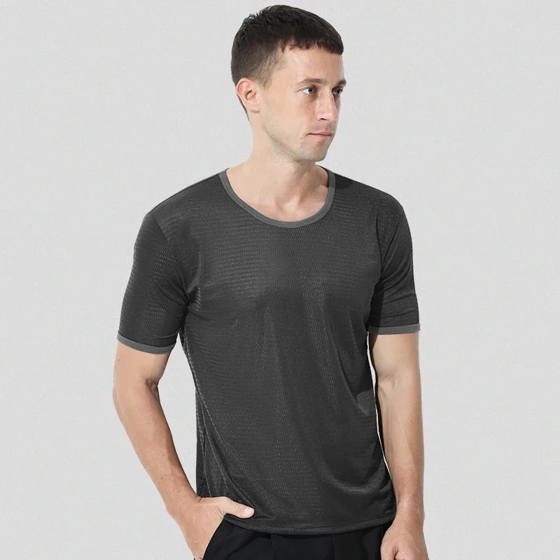 5 шт. летняя мужская однотонная футболка из ледяного шелка без следов с короткими рукавами и круглым вырезом с половиной рукавов как летняя тонкая верхняя основа
5 шт. летняя мужская однотонная футболка из ледяного шелка без следов с короткими рукавами и круглым вырезом с половиной рукавов как летняя тонкая верхняя основа