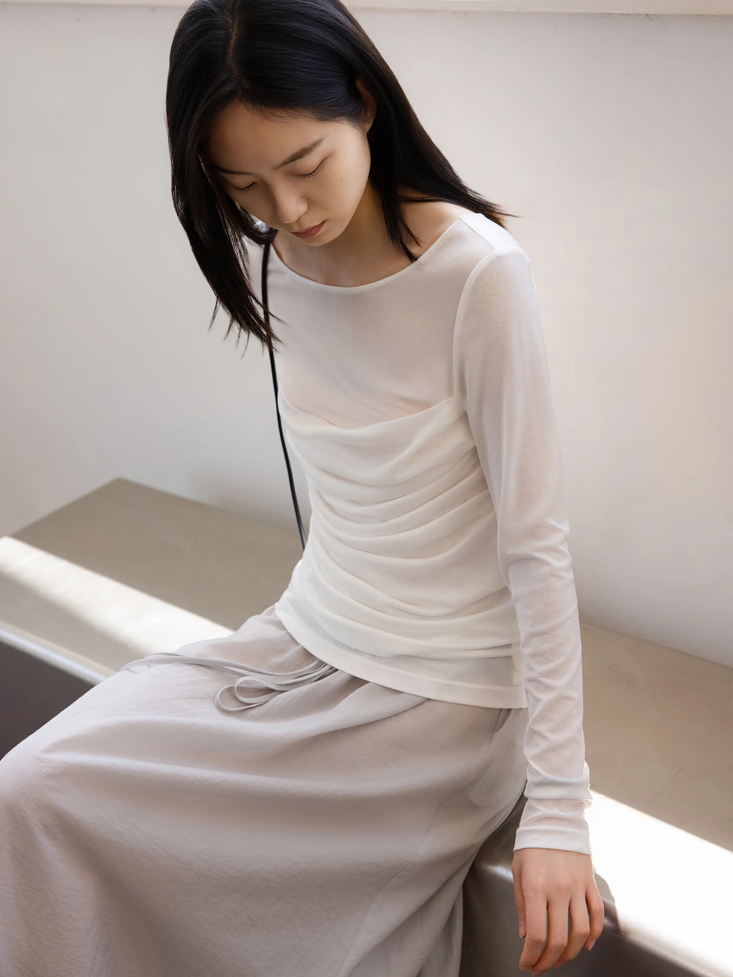 Seei Acetate T-Shirt Short Sleeve Pleated Fake Two-Piece Women's Fashion Spring 2026 Skin-Friendly Breathable Regular Length
Seei Acetate T-Shirt Short Sleeve Pleated Fake Two-Piece Women's Fashion Spring 2026 Skin-Friendly Breathable Regular Length