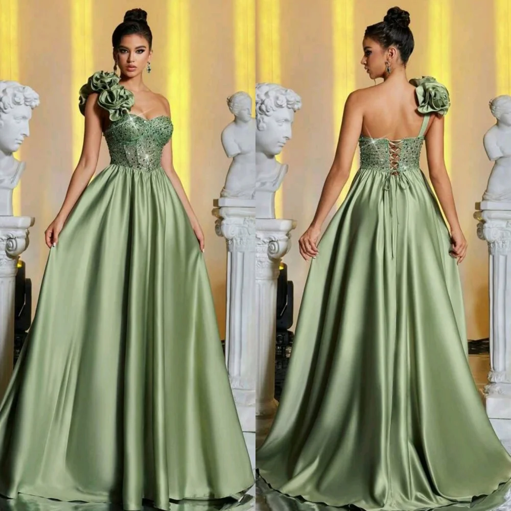 Customized Modern Style Exquisite Charmeuse Sequined Handmade Flower A-line One-shoulder Long Dresses Bespoke Occasion Dresses
Customized Modern Style Exquisite Charmeuse Sequined Handmade Flower A-line One-shoulder Long Dresses Bespoke Occasion Dresses
